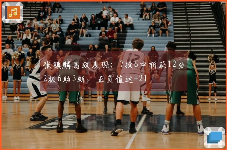 张镇麟高效表现：7投6中斩获12分2板6助3断，正负值达+21